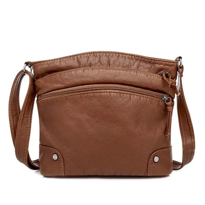 Claire’s Retro Charm | Soft Leather Anti-Theft Messenger Bag